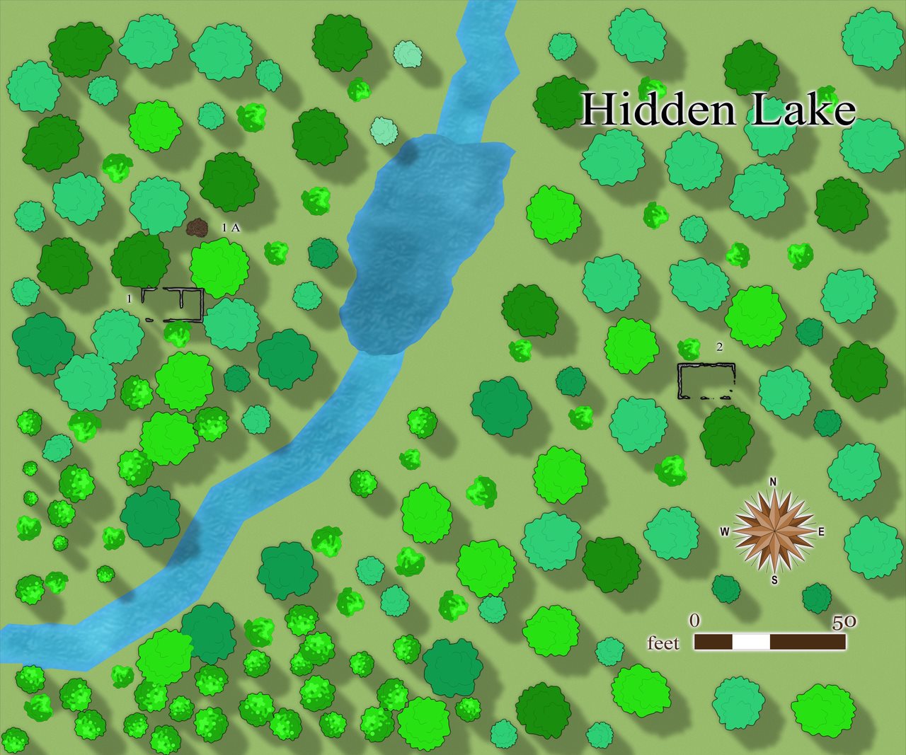 Nibirum Map: river watch hidden lake by JimP